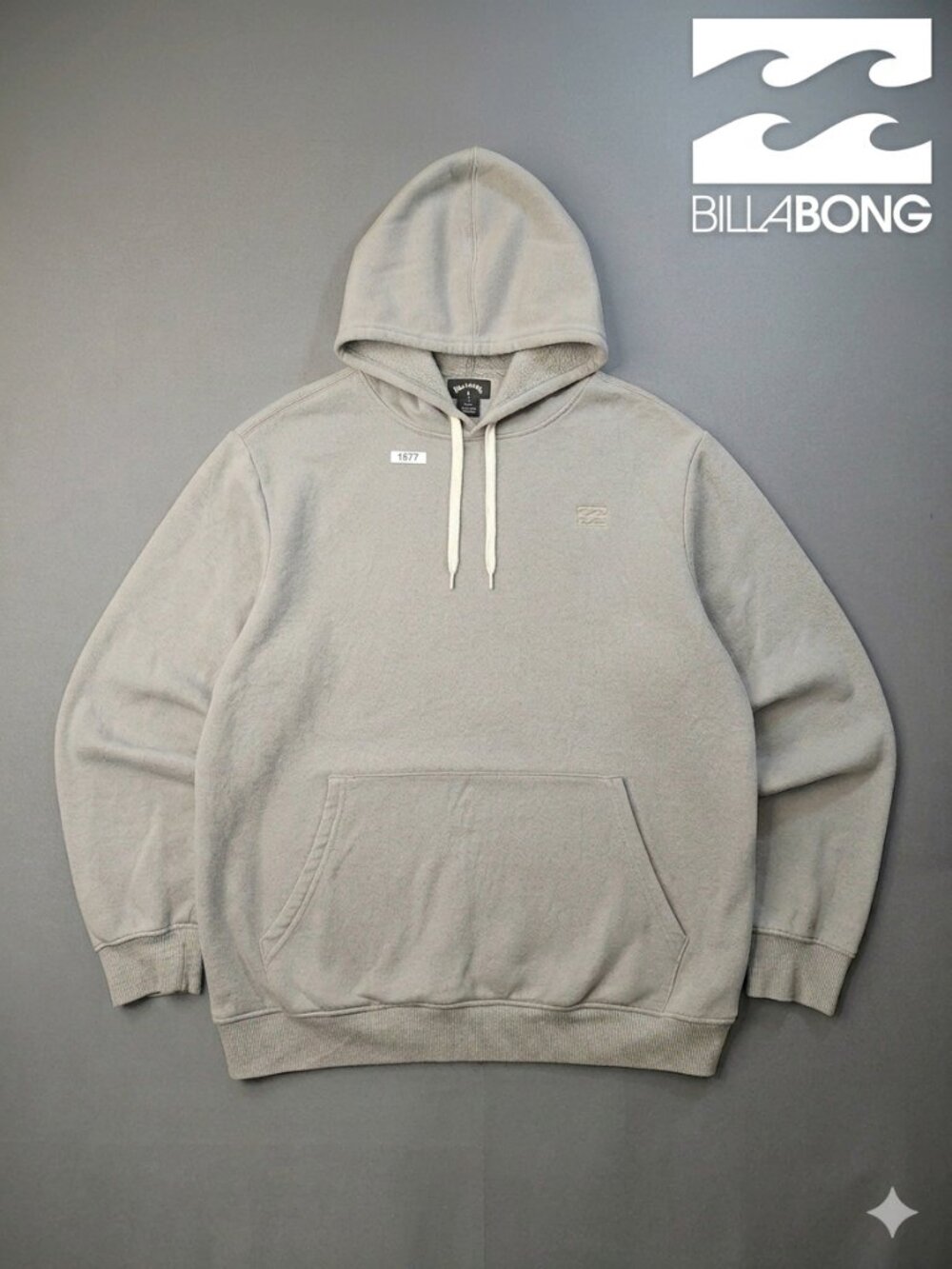 Billabong Men's Essential Fleece Pullover Hoodie Gray Size XL